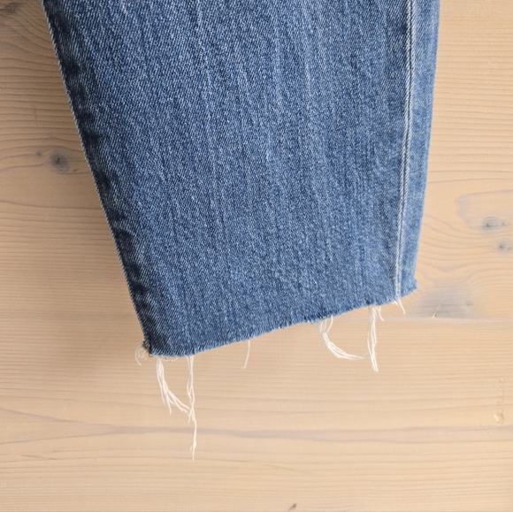 EUC Madewell Cropped Raw Hem The Perfect Vintage Denim Jean Size 26 - Picture 6 of 8